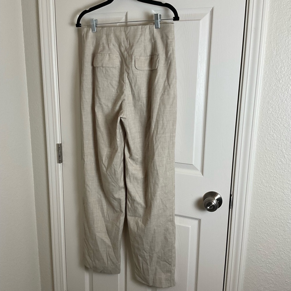 Women's classic beige trousers from H&M. High waist size 10 - Picture 10 of 11